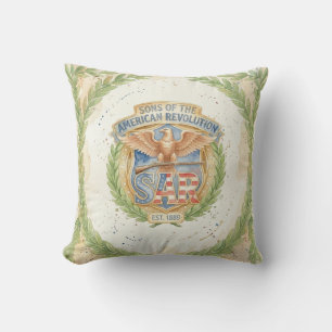 Coussin Fils de la Révolution Américaine SAR Établis 1889 
