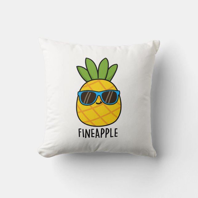 Coussin Fineappy Funny Pun d'ananas (Recto)