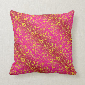 Coussin Fiore dans Fuschia et jaune