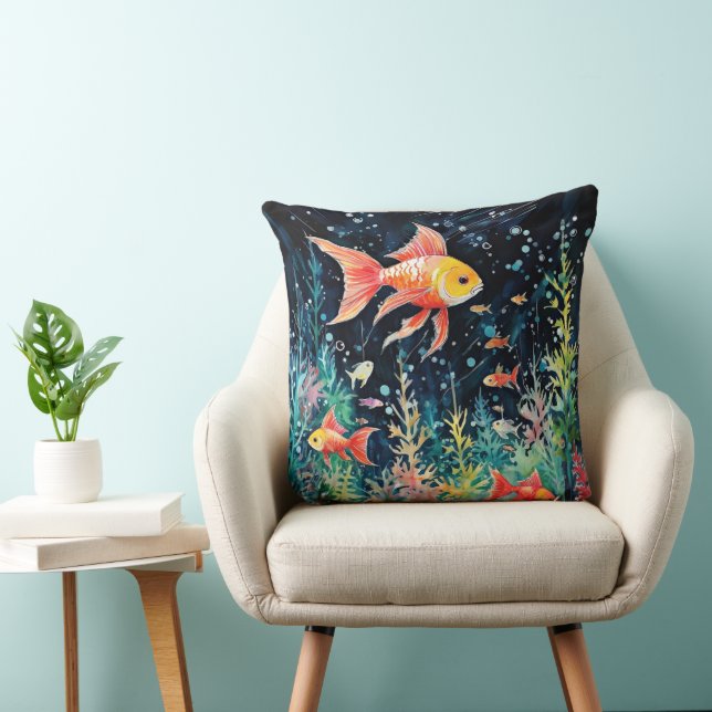 Coussin Fish Dreamland, perfection aquarium, (Chaise)