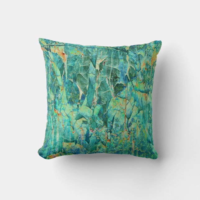 Coussin Fissures dans le bleu (Recto)