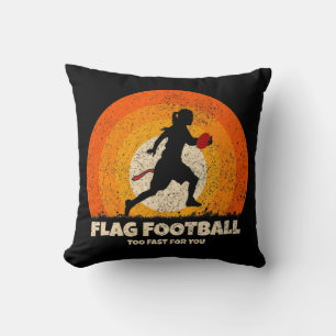 Coussin Flag Football Girls Women Fast pour vous sur le pi