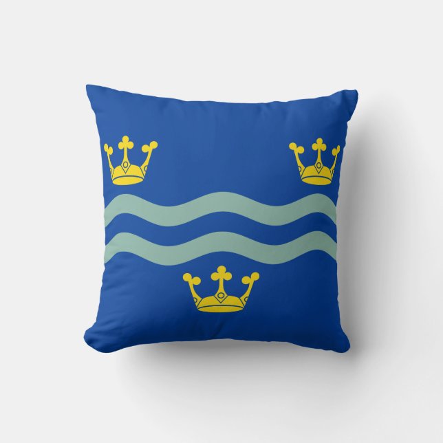 Coussin Flag of Cambridgeshire Throw Pillow (Recto)