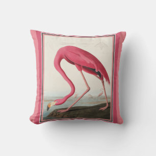 Coussin Flamant rose d'Américain d'Audubon