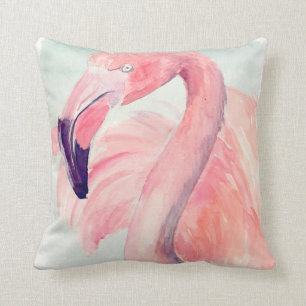 Coussin Flamant rose en pastel