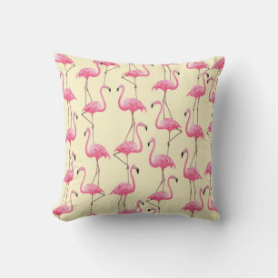 Coussin Flamant rose réaliste Motif vertical Oiseau