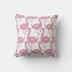 Coussin Flamant rose sans couture motif, design exotique v