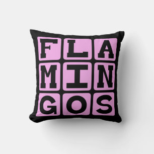 Coussin Flamants, Oiseau Rose