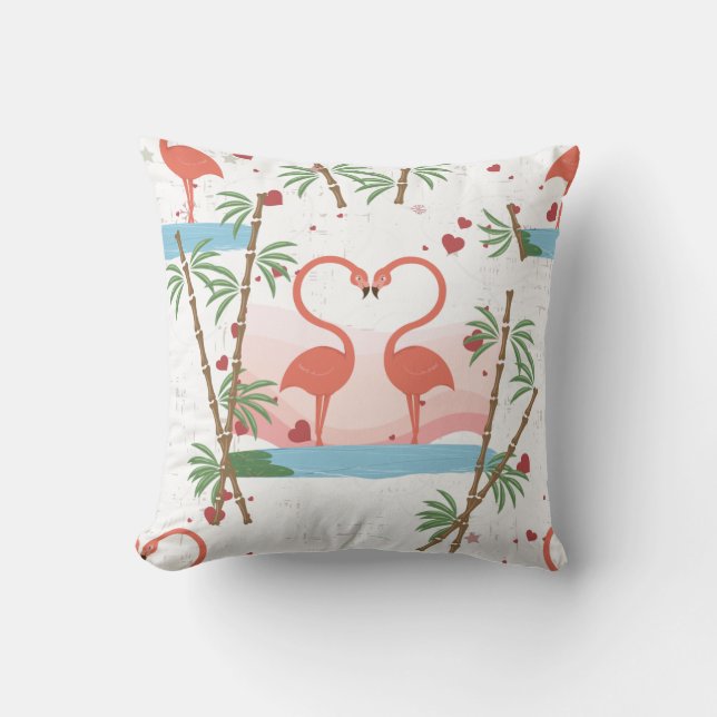 Coussin Flamants roses (Recto)