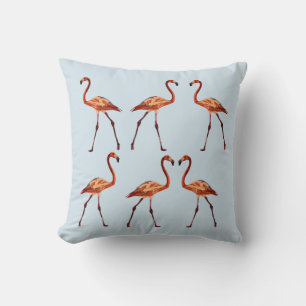 Coussin Flamants roses roses Poussin à lancer 41 cm x 41 c