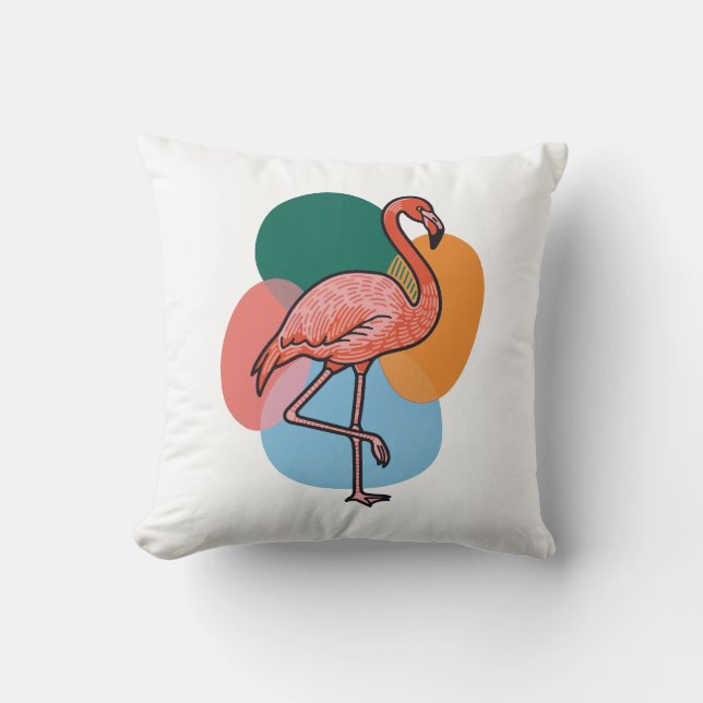 Coussin Flamingo Pop (Recto)