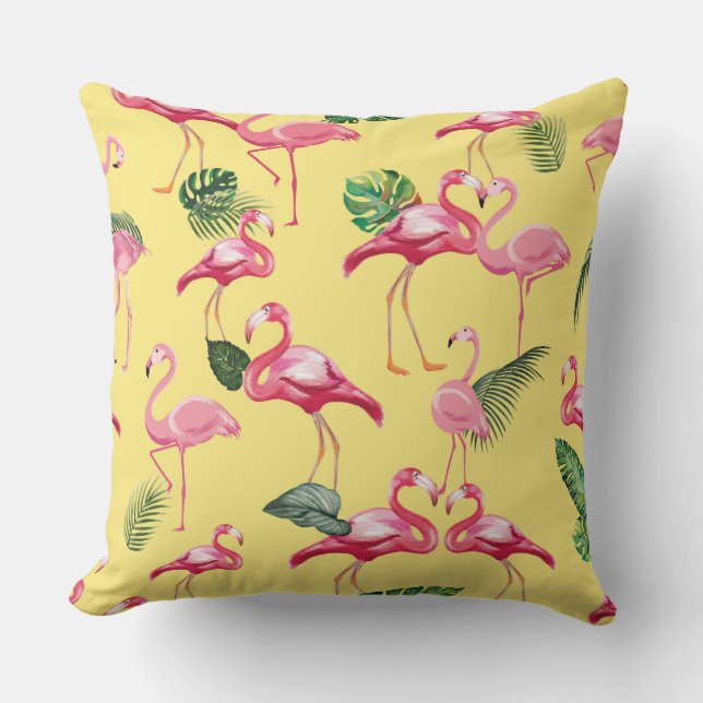 Coussin Flamingos Love Pattern 3 (Recto)