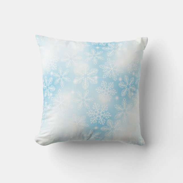 Coussin Flammes de neige et lumières bleues (Recto)