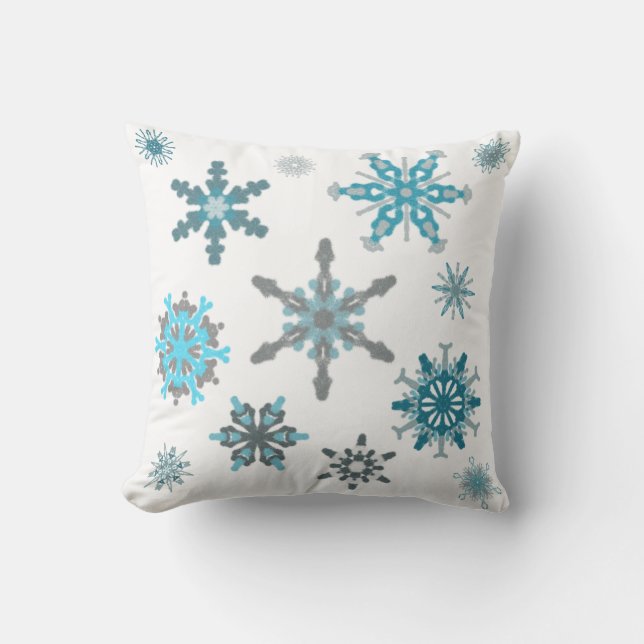 Coussin Flammes de neige gelées (Recto)
