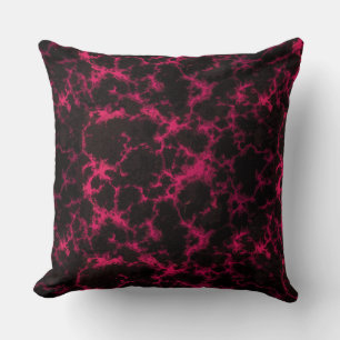 Coussin Flammes vives tachetées de rose et de noir