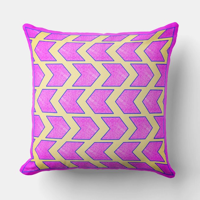 Coussin Flèche Chevron violet claire (Recto)