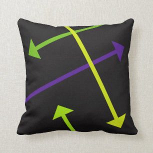 Coussin Flèche de mod sur le noir