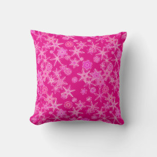 Coussin Flèche De Neige Géométrique Moderne, Rose Fuchsia