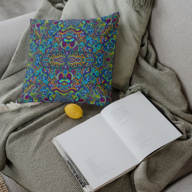 Coussin Flèches Abstraites rétro colorées (Créateur téléchargé)