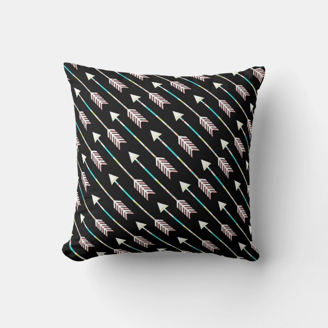 Coussin Flèches aztèques chics modernes de tribal de (Recto)