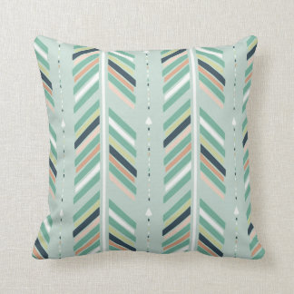Coussin Flèches dans la menthe et la marine