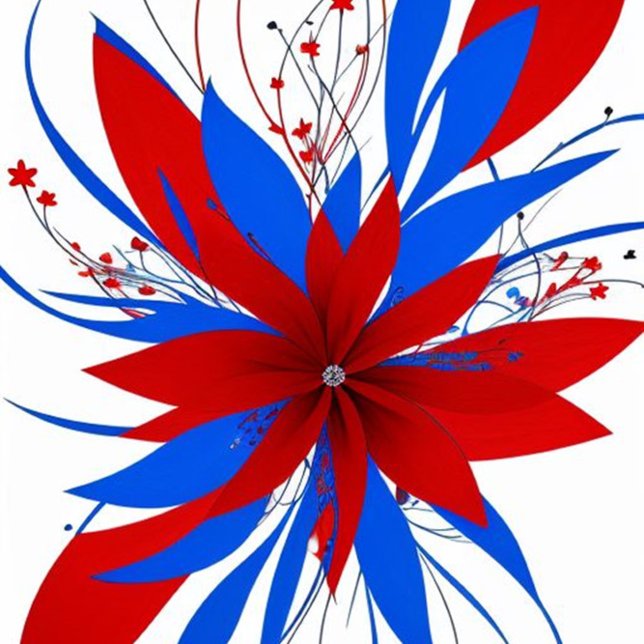 Coussin Fleur Abstraite rouge (Beautiful Abstract Flower Throw Pillow!)