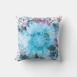 Coussin Fleur aquarelle - Bleue