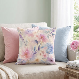 Coussin Fleur aquarelle de rêve