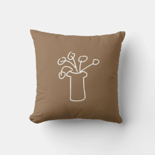 Coussin Fleur blanche moderne contart