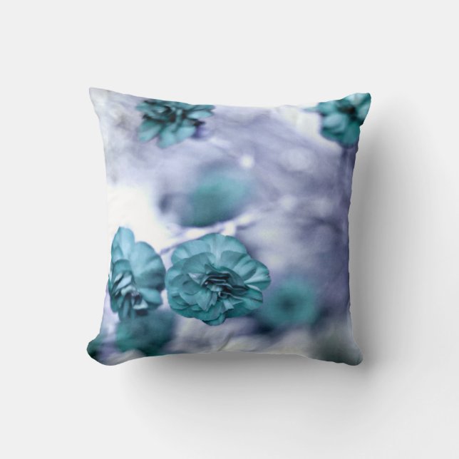Coussin Fleur bleu minuscule (Recto)