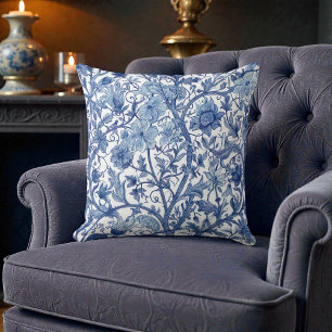 Coussin Fleur Bleue Vintage William Morris