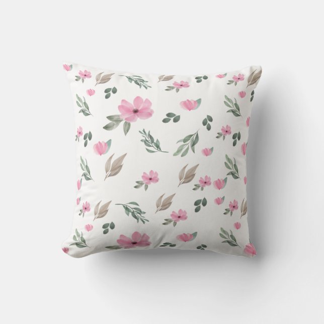 Coussin Fleur botanique vintage (Recto)