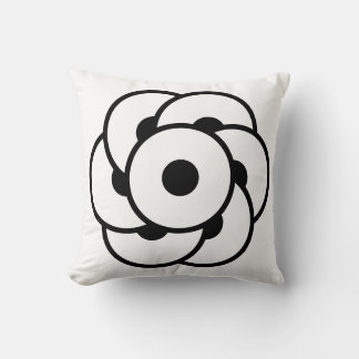 Coussin Fleur circulaire de culture - Art Cosmique Géométr