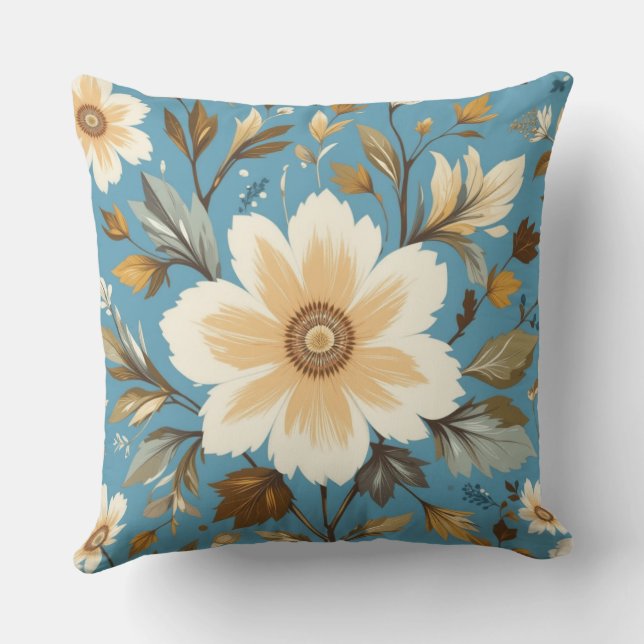 Coussin Fleur crémeuse (Verso)