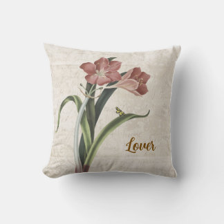 Coussin Fleur d'amour Vintage beige