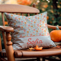 Fleur d'aquarelle pastel boho rustique Jeter Oreil