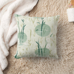 Coussin Fleur de bambou sereine asiatique  (10)