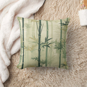 Coussin Fleur de bambou sereine asiatique  (3)