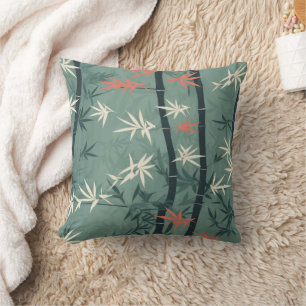 Coussin Fleur de bambou sereine Asiatique  (7)