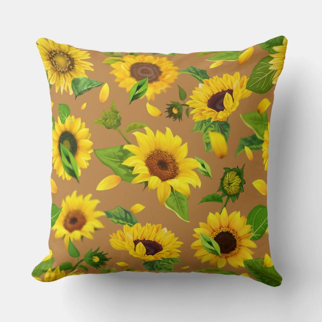 Coussin Fleur de couleur 5 (Recto)