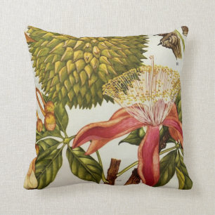Coussin Fleur de la passion rouge Vintage Conception de l'