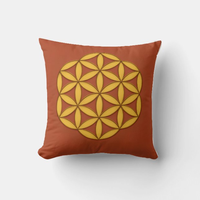 Coussin Fleur de la vie Jeu d'oreiller (Recto)