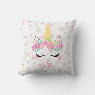 Coussin Fleur de licorne personnalisée