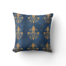 Fleur-de-Lis d'or sur Royal Blue