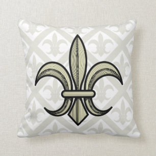 Coussin Fleur-De-Lis (or et argent)