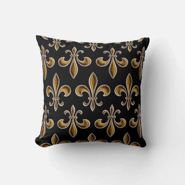 Coussin Fleur De Lis Wallpapered (Recto)