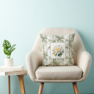 Coussin Fleur de Lotus Bambou  