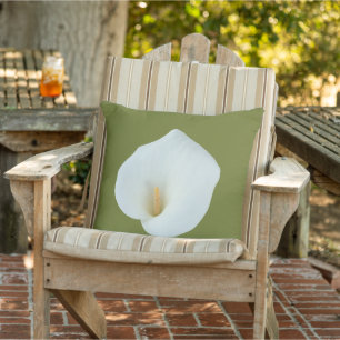 Coussin Fleur de lys calla blanc Photo de jardin de cour a