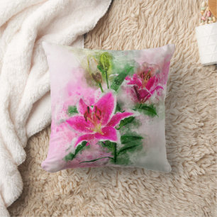 Coussin Fleur de lys Stargazer aquarelle - wb 02