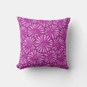 Coussin Fleur de marguerite africaine, Illustration réalis